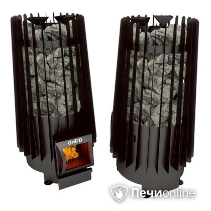 Дровяная печь-каменка GrillD Cometa Vega 180 short black в Новокузнецке