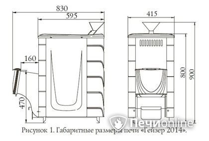 Дровяная печь-каменка TMF Гейзер 2014 Inox ДН КТК ЗК антрацит в Новокузнецке