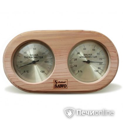 Термогигрометр Sawo 222-THD С округлыми краями со стеклом кедр в Новокузнецке
