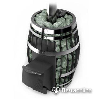Дровяная банная печь TMF Саяны XXL 2015 Inox с закрытой каменкой и теплообменником дверь антрацит в Новокузнецке