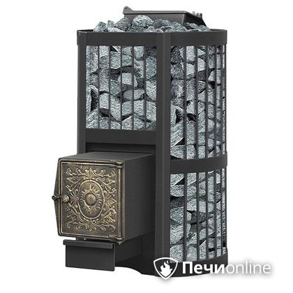 Дровяная банная печь Везувий Ураган Стандарт 22 (ДТ-4) с закрытой каменкой чугун в Новокузнецке