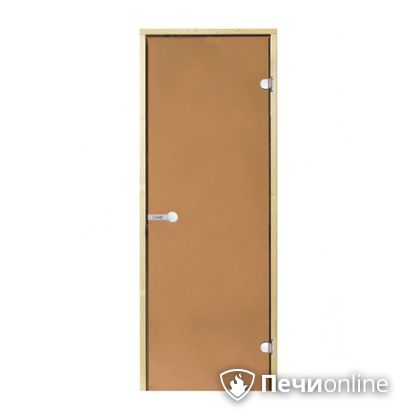 Дверь для бани Harvia Стеклянная дверь для сауны 7/19 коробка сосна бронза  D71901М в Новокузнецке